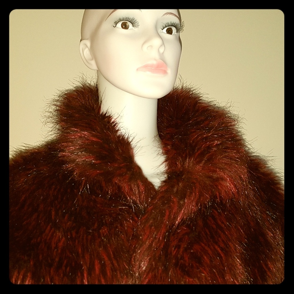 SALE!-Moda Faux Fur Coat